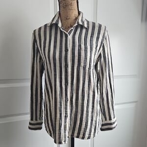 Z Supply XS Black & White Striped Shirt